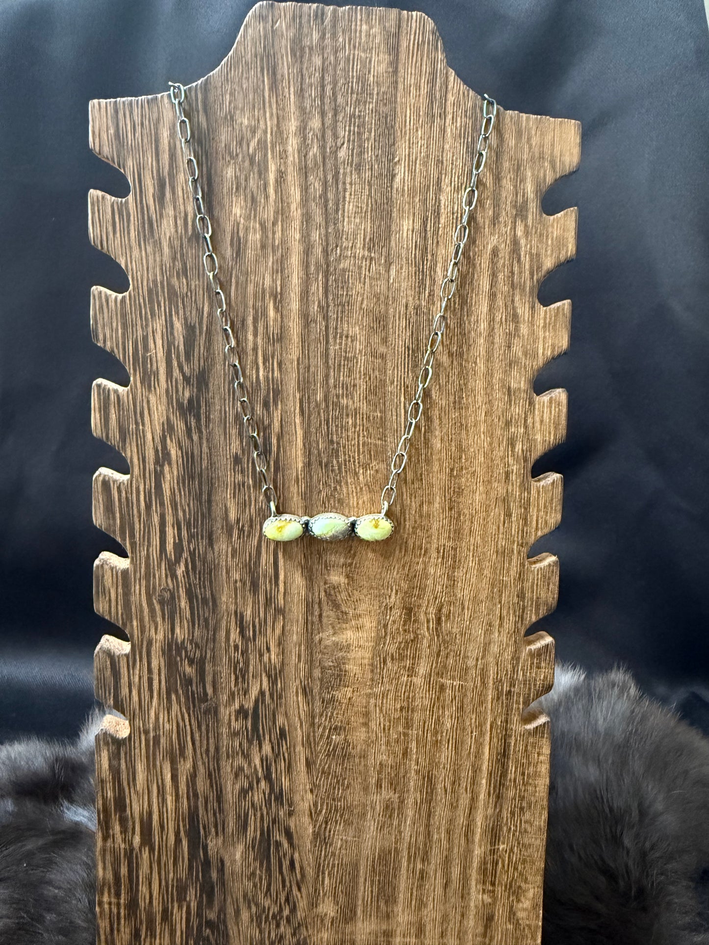 3 stone palomino necklace