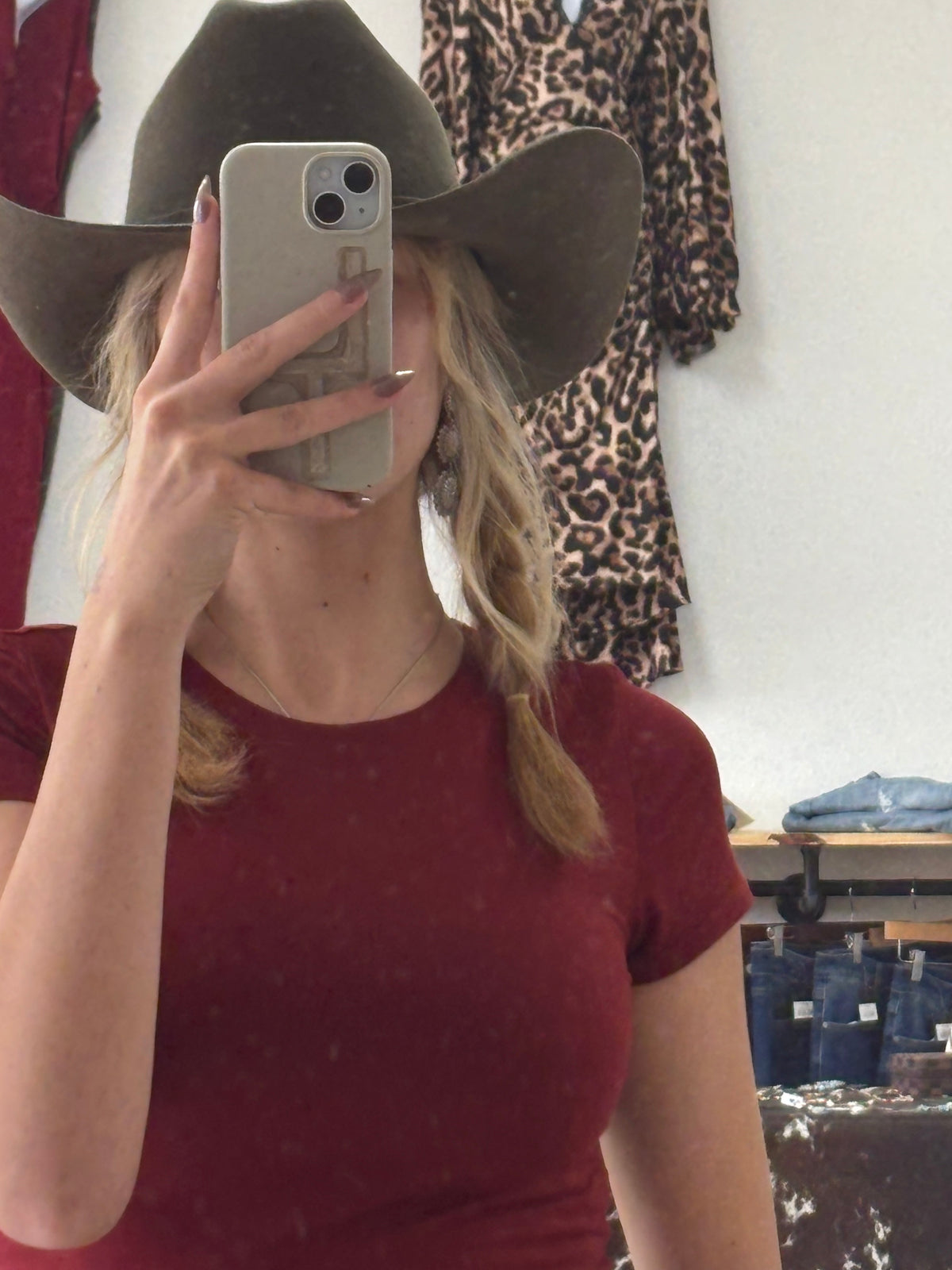 Green Felt Cowboy Hat