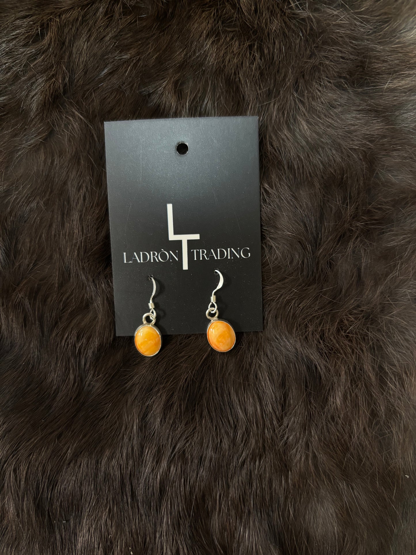 Orange Stone Earrings
