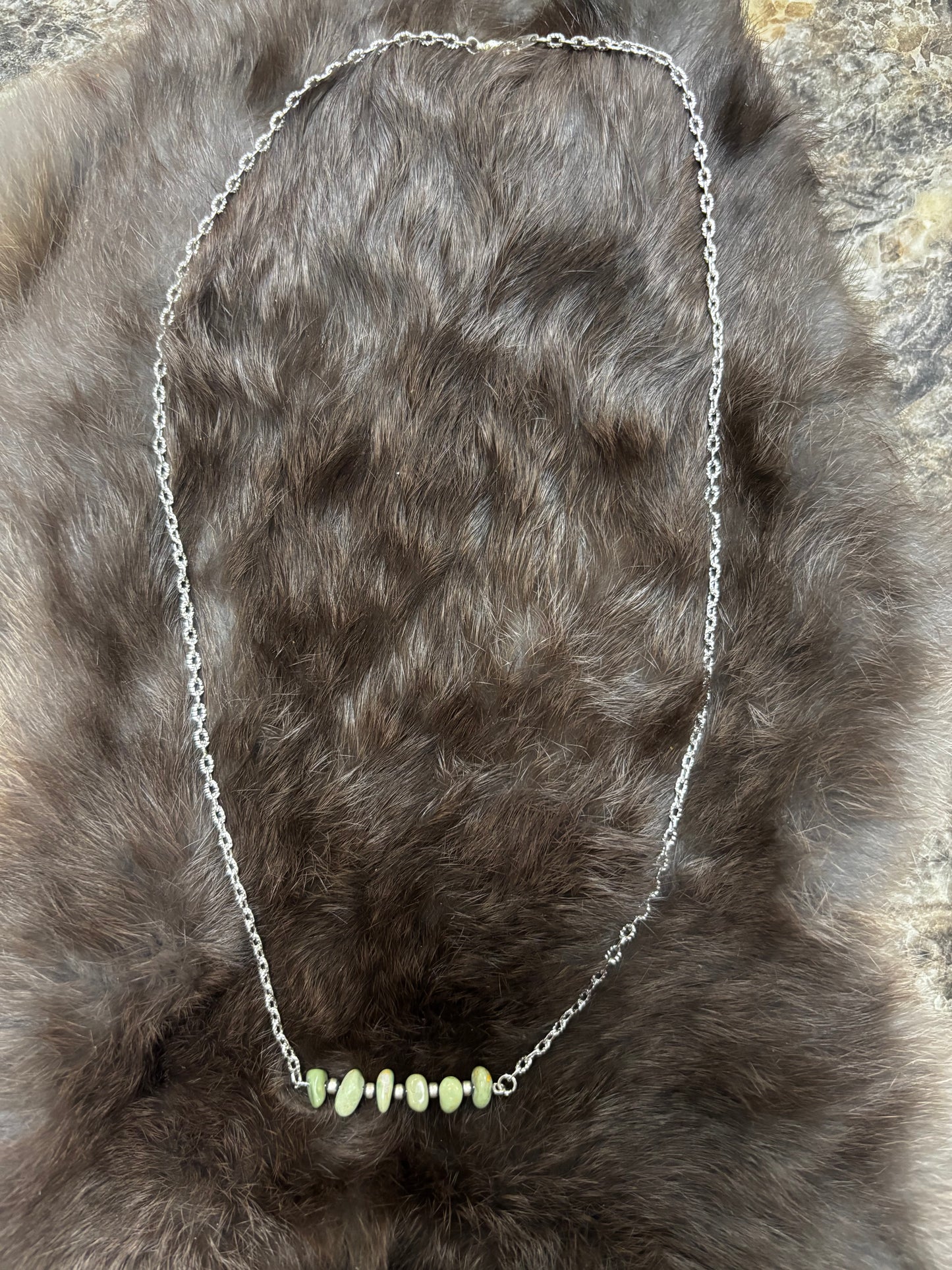 Green Block Necklace