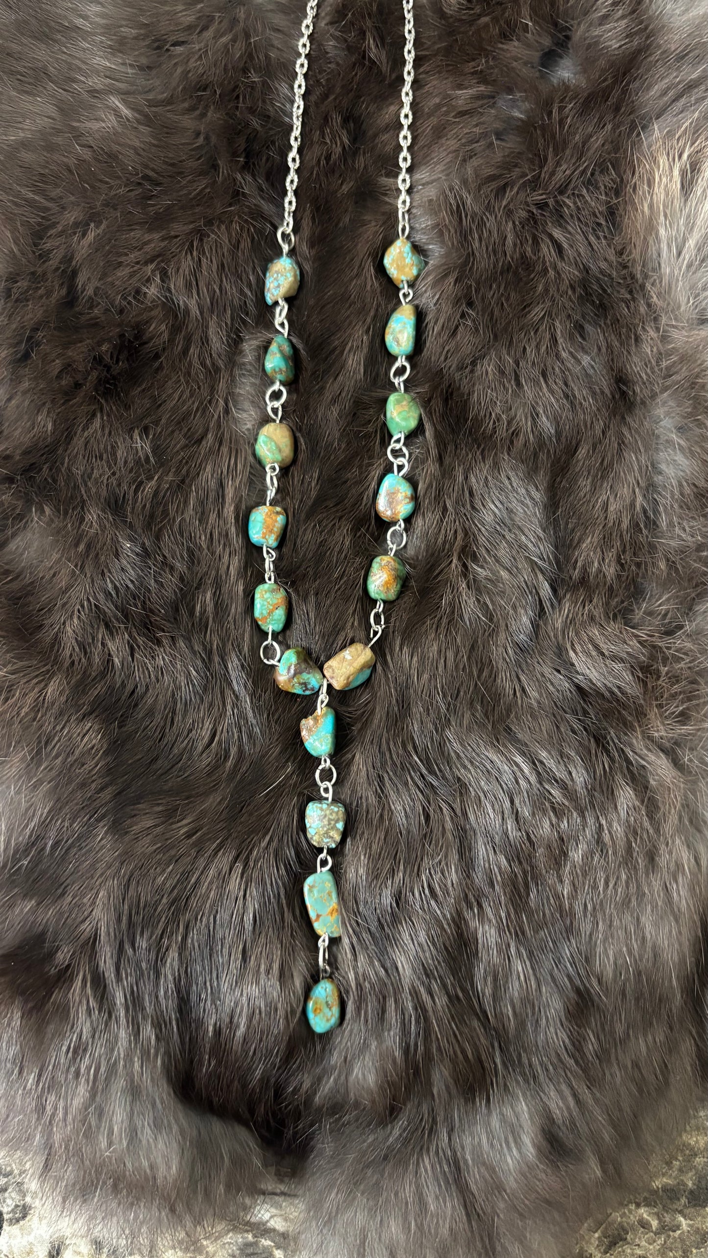 Turquoise stone necklace