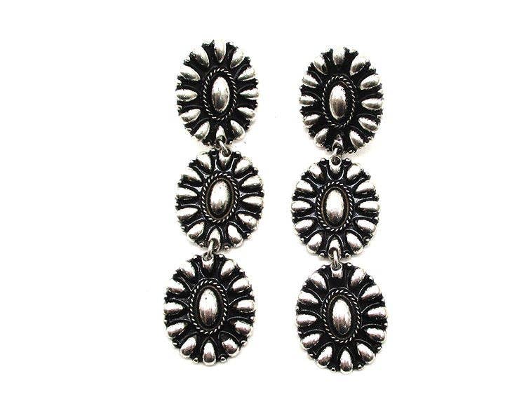Oval Concho 3 Dangle