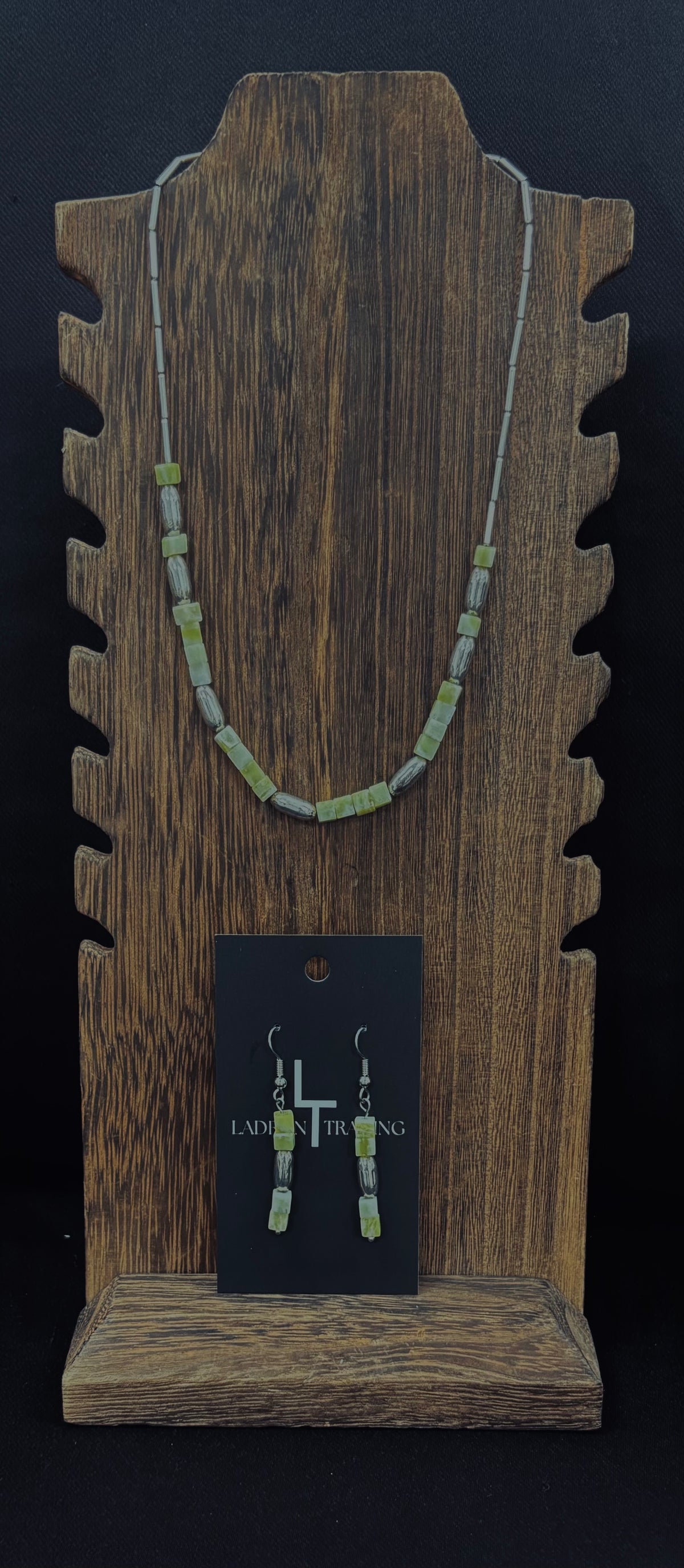 Lime Necklace & Earrings