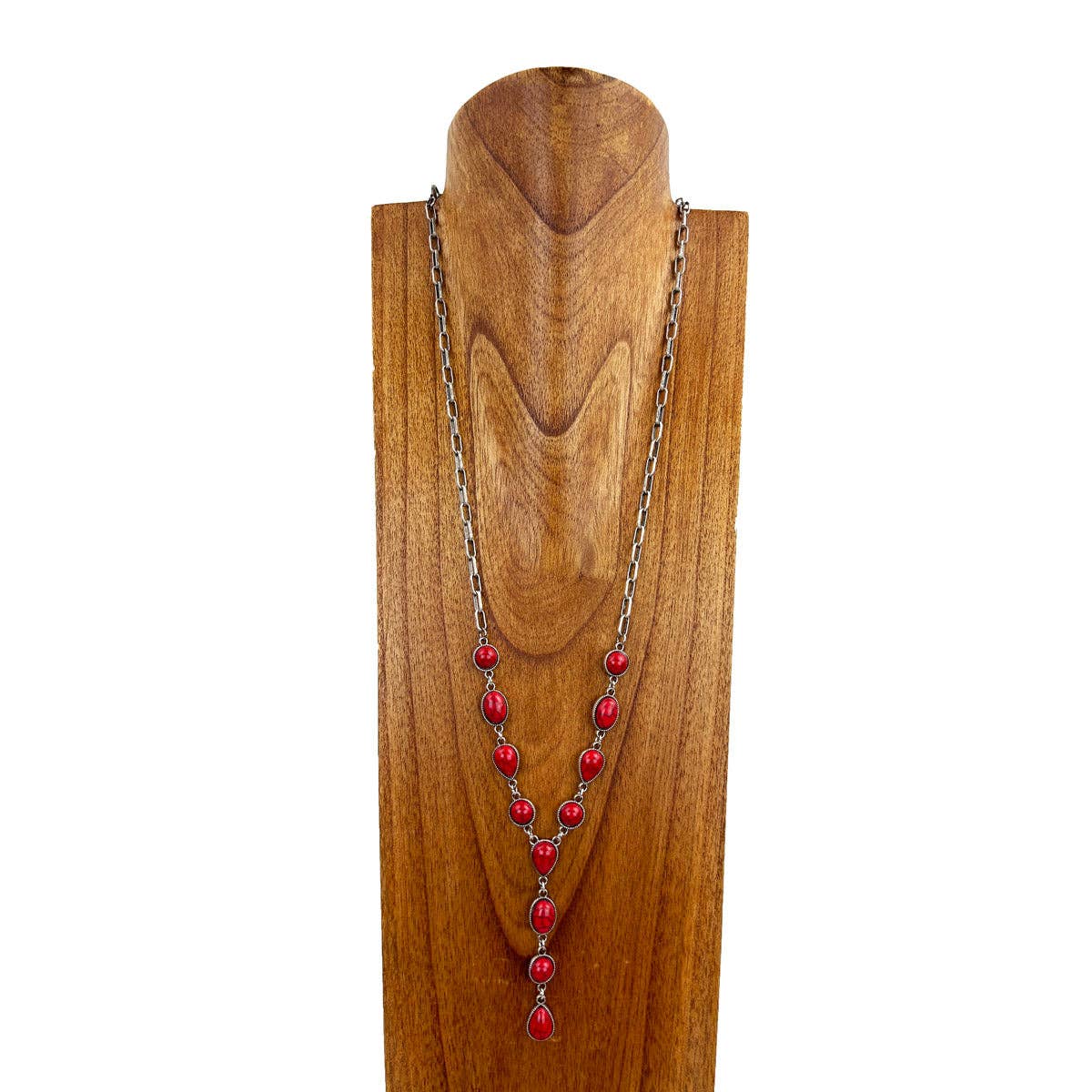 30 inches red stone Necklace