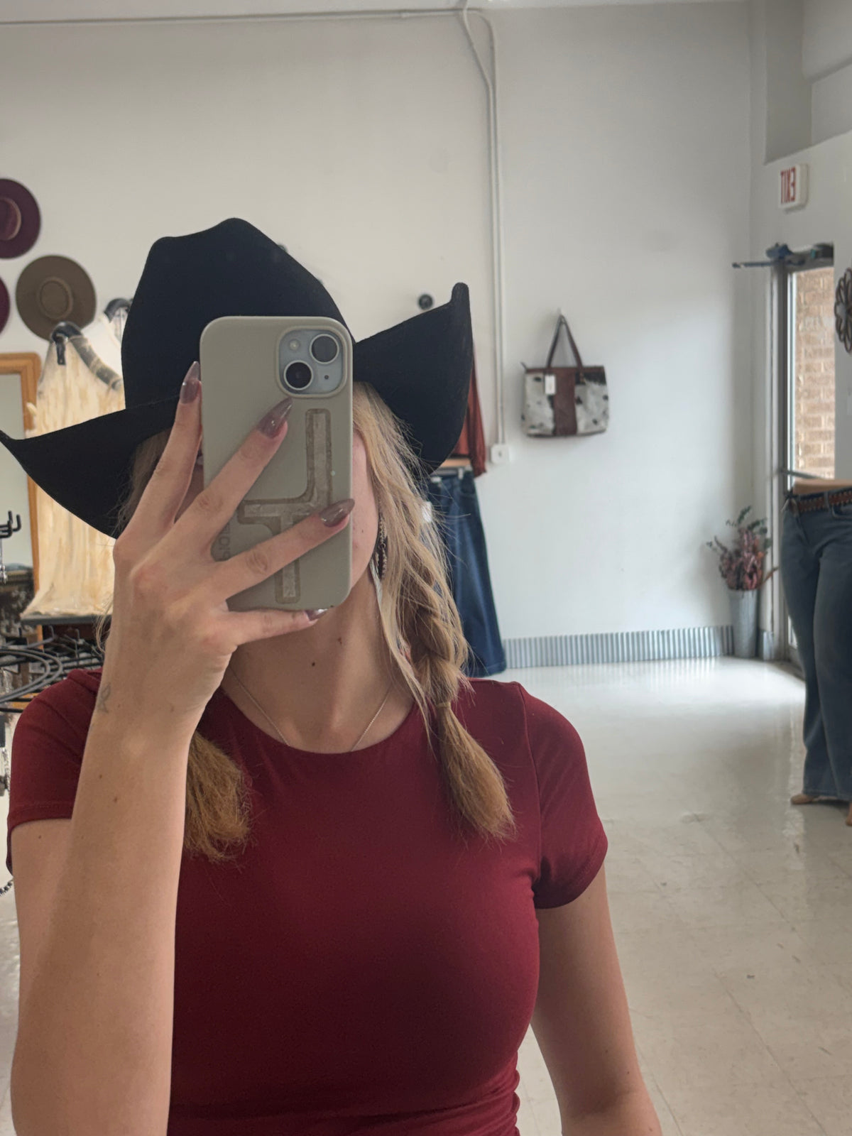 Black Felt Cowboy Hat