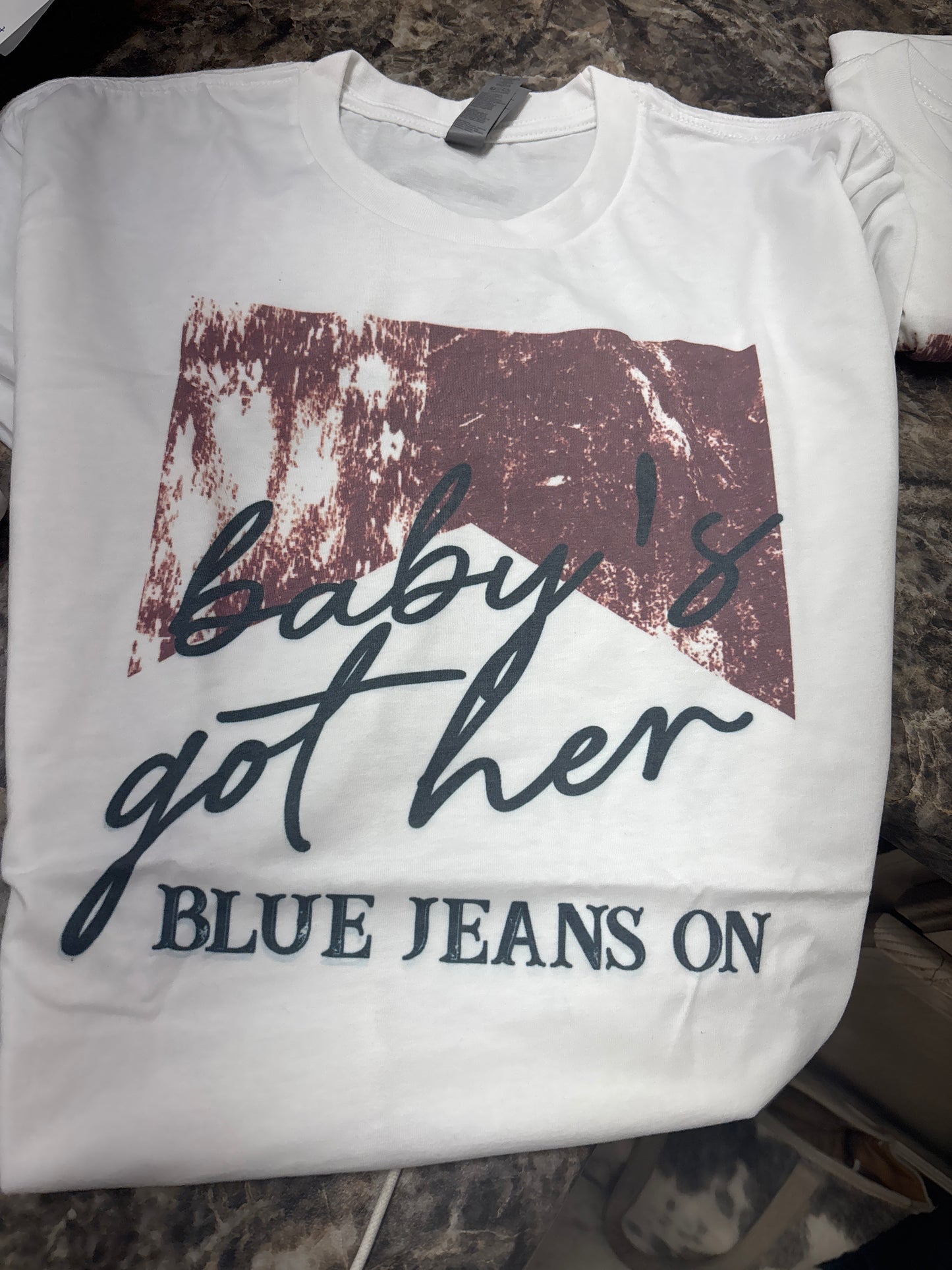 Baby’s got her blue jeans tee