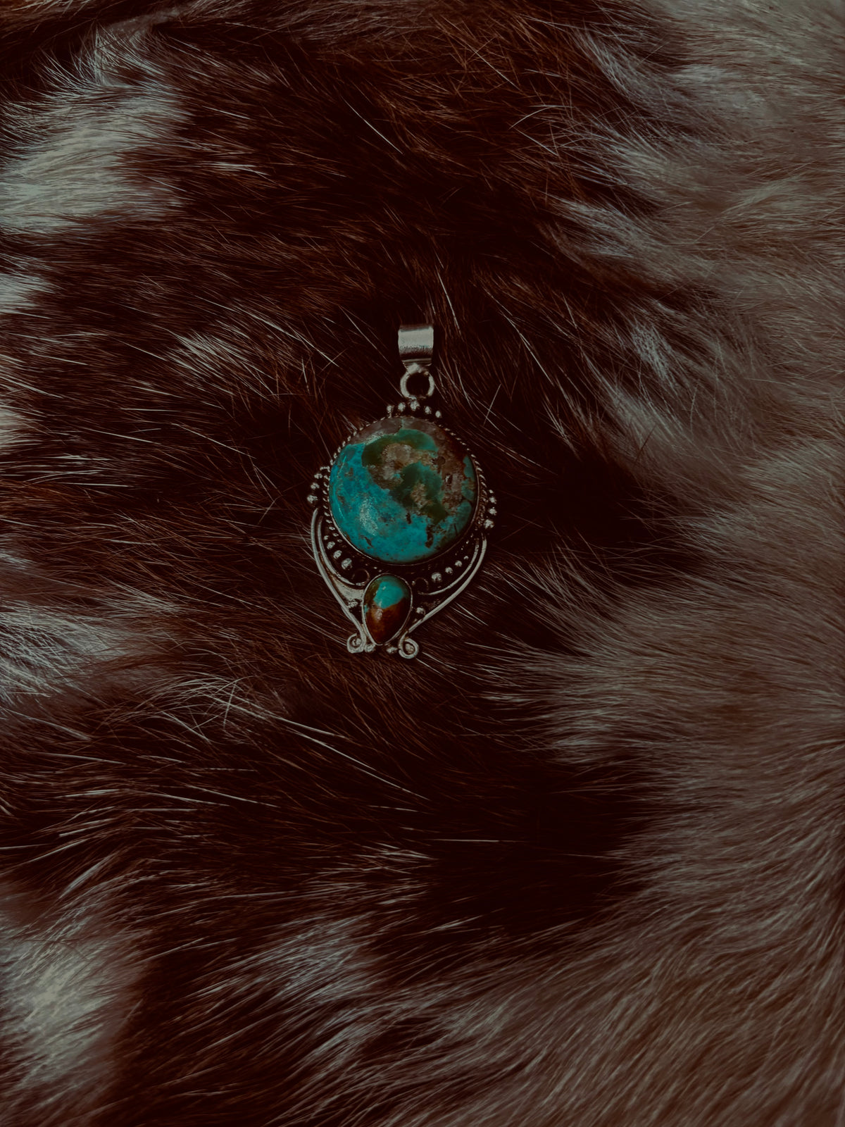 Turquoise/ Brown Pendant