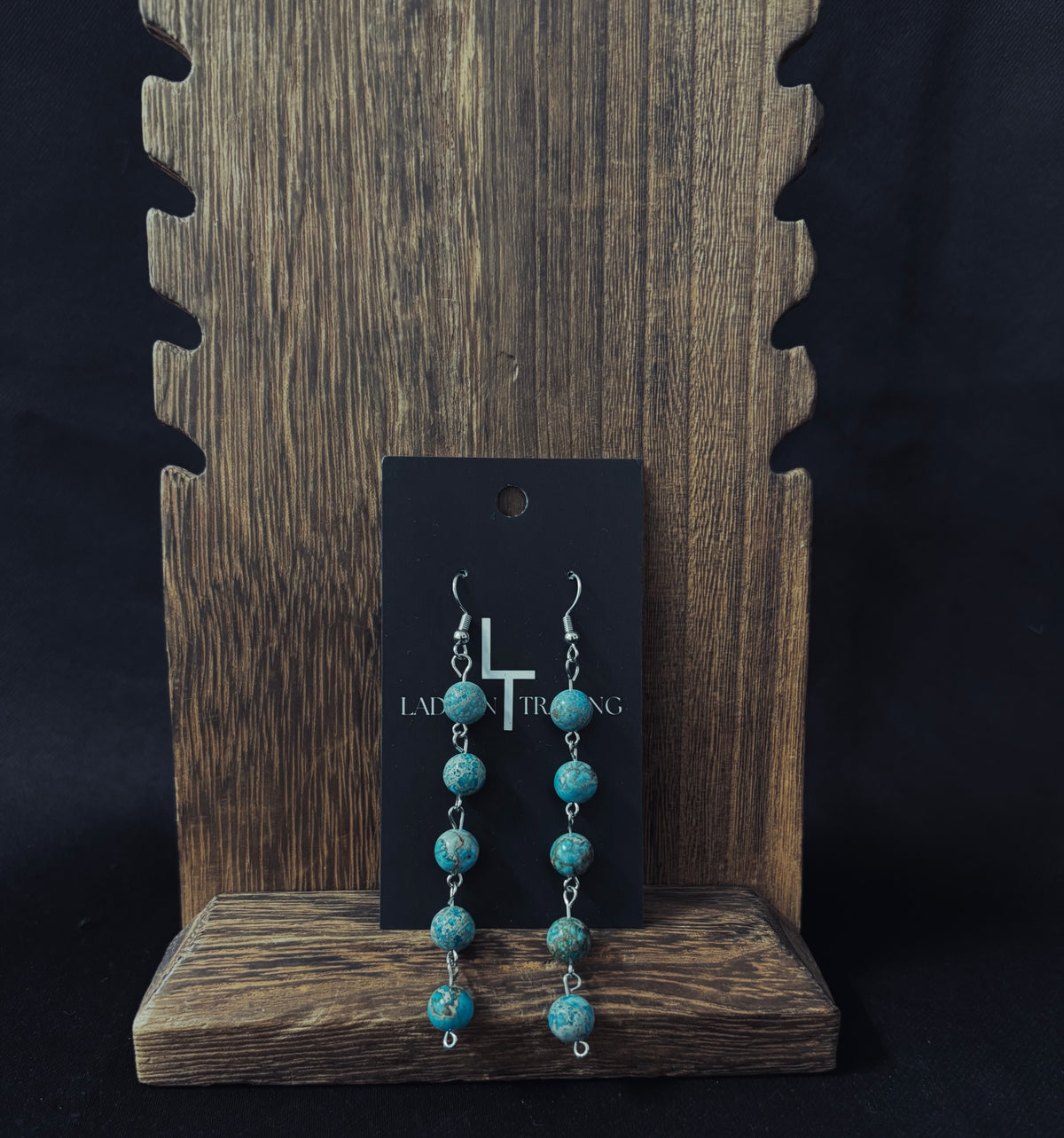 Turquoise Ball Dangle Earrings