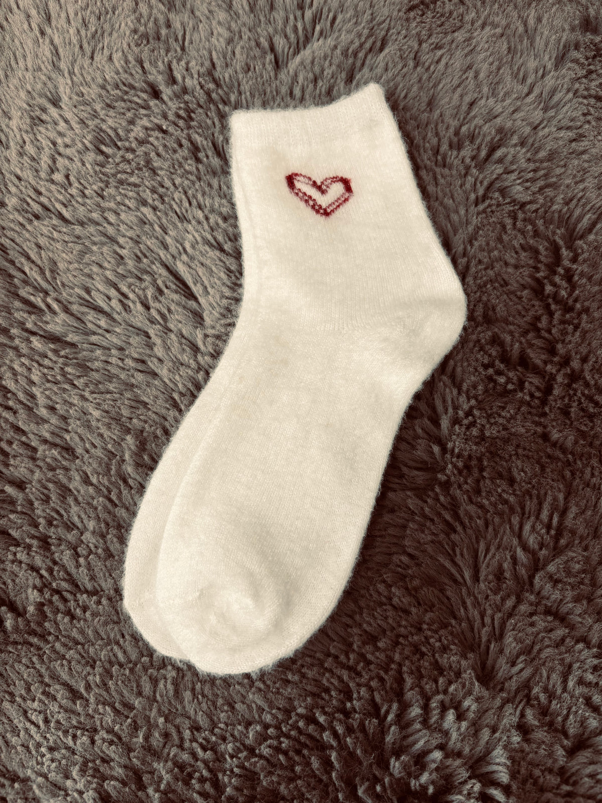 Valentines fuzzy socks