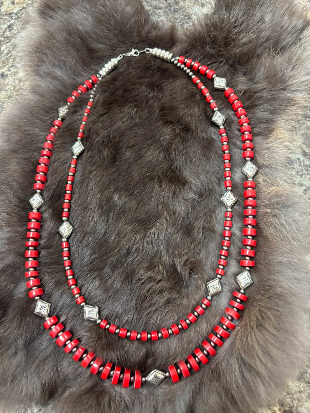 Red and silver