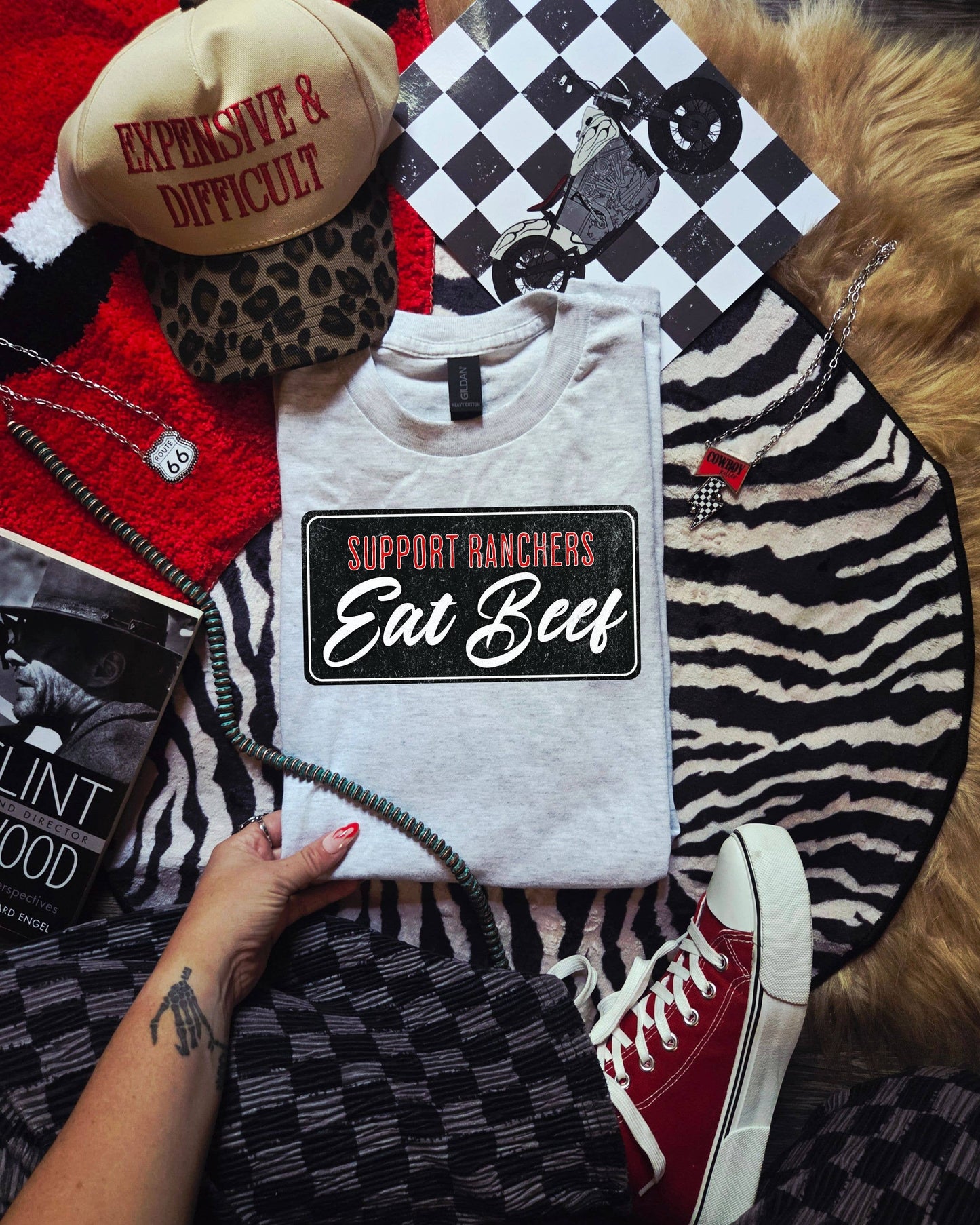Eat Beef Tee, Rancher Tee, Western Tee