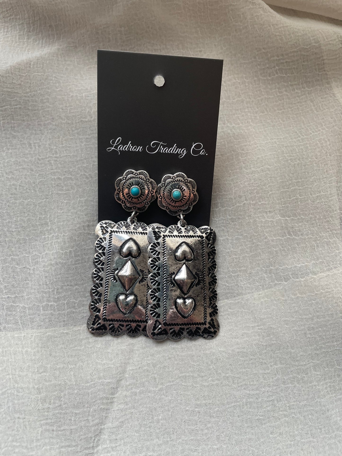 Heart of diamonds earrings