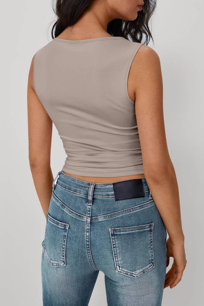 SLEEVELESS SLIM FIT SEXY TANK TOP