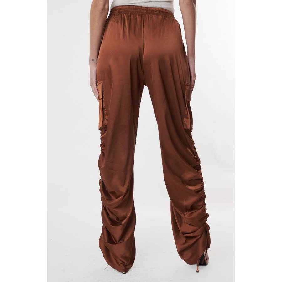 SATIN CARGO PANTS