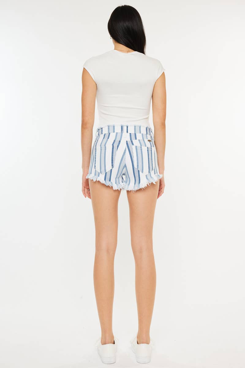 Blue striped short