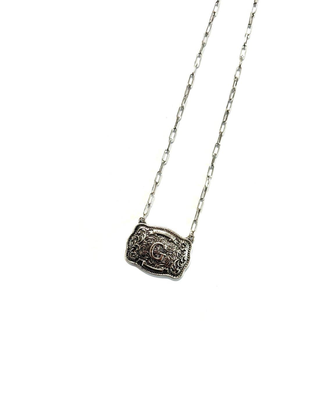 Belt Buckle Necklace