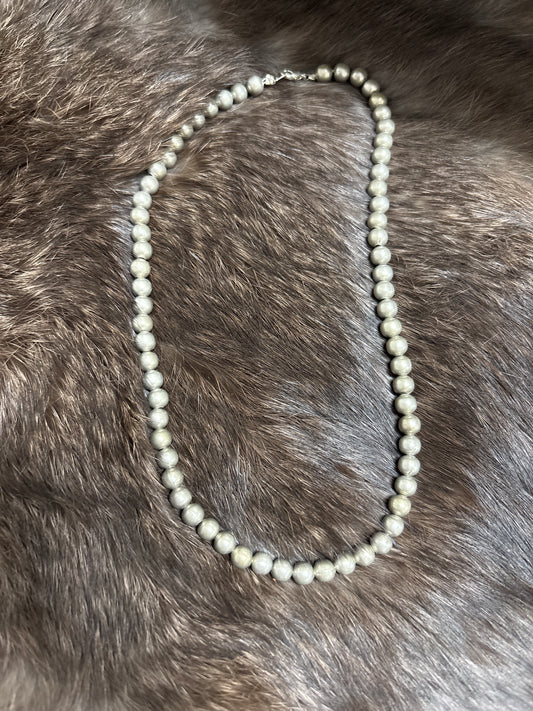 Silver Beaded Necklace