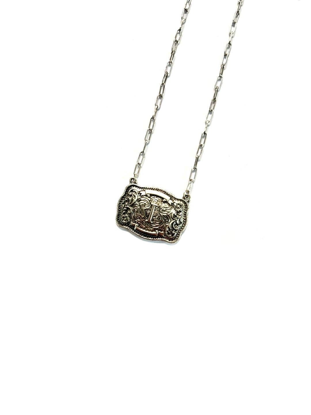 Belt Buckle Necklace