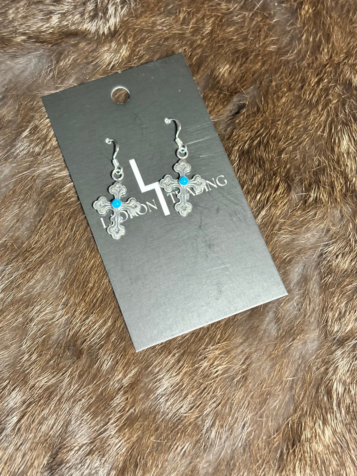 Sterling Silver Cross Earrings