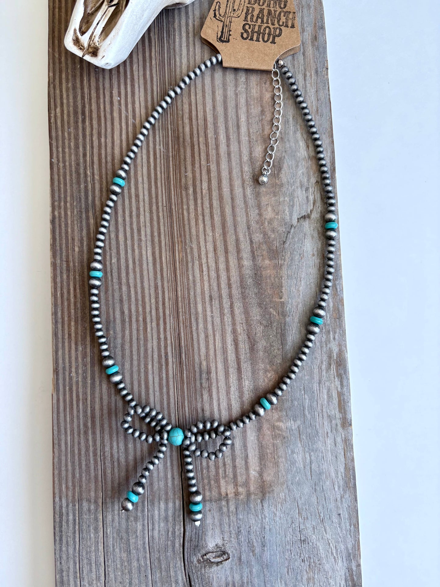 Navajo Bead Bow Necklace