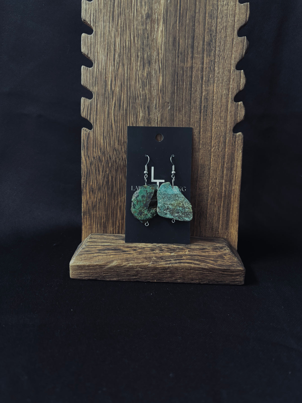 Green Stone Dangle Earrings