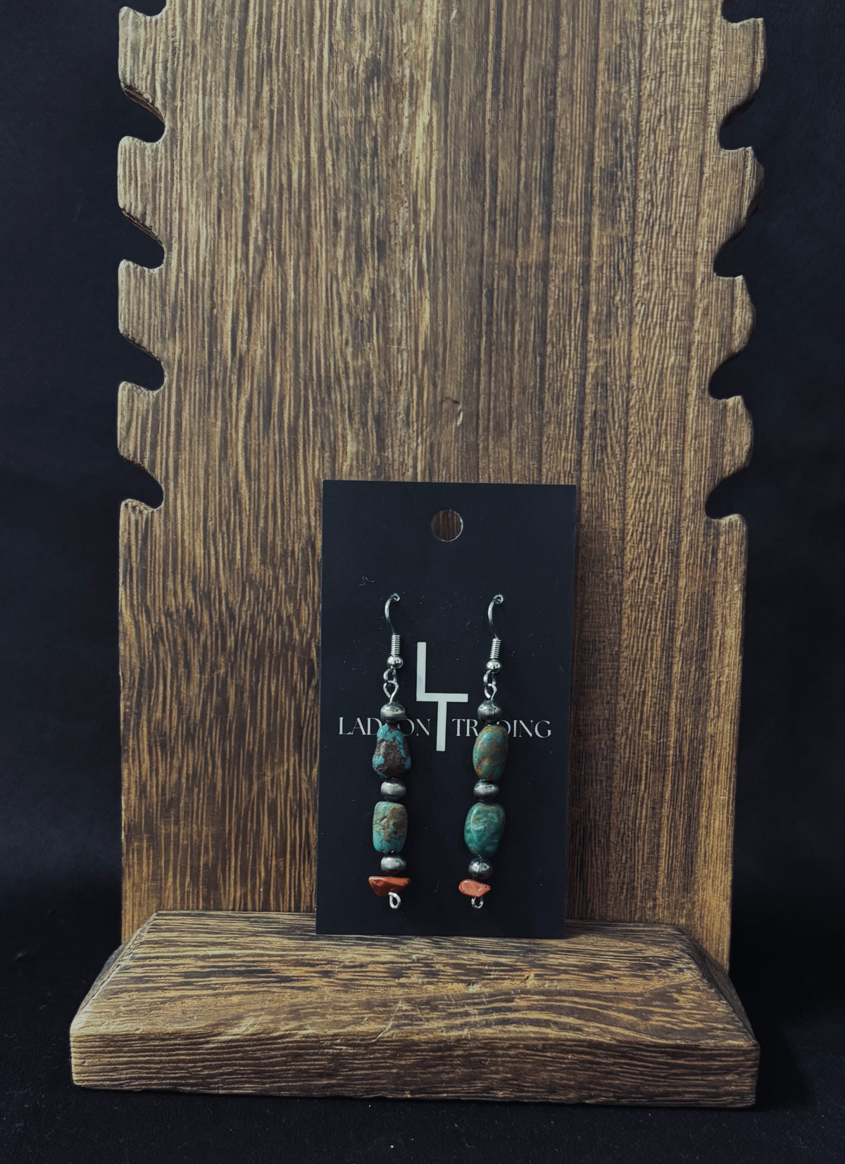 Green Stone w/ Red Stone Earrings