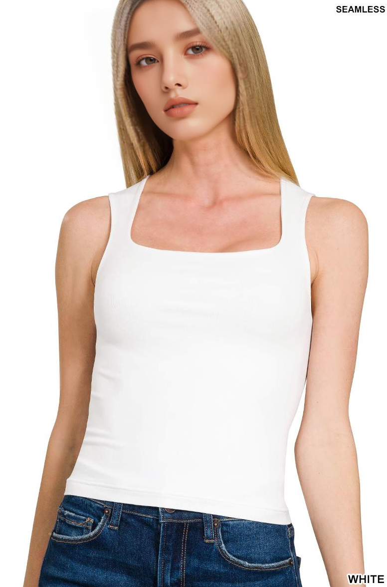 Double Layered Square Neck Tank