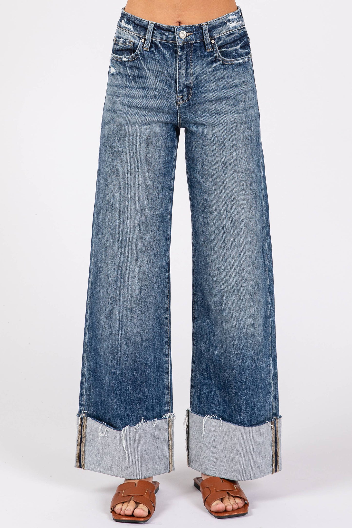 CUFFED HEM JEANS