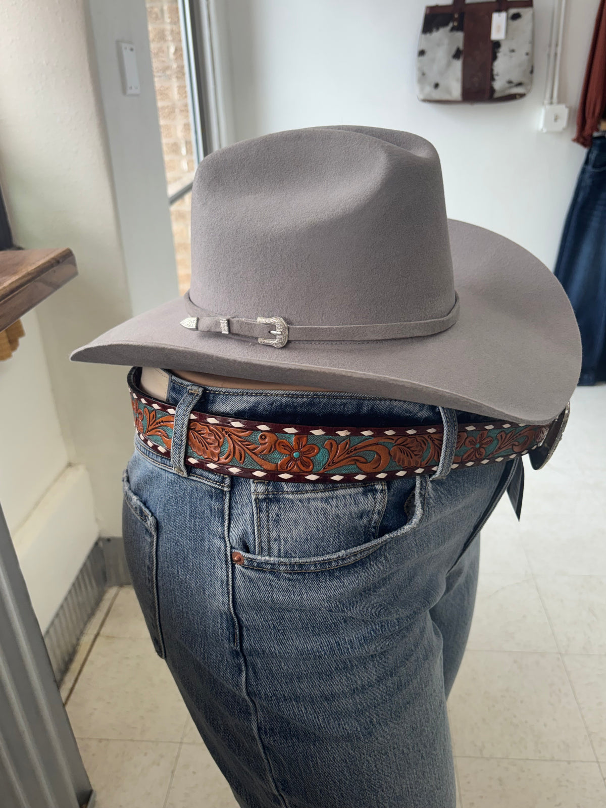 Grey Felt Cowboy Hat