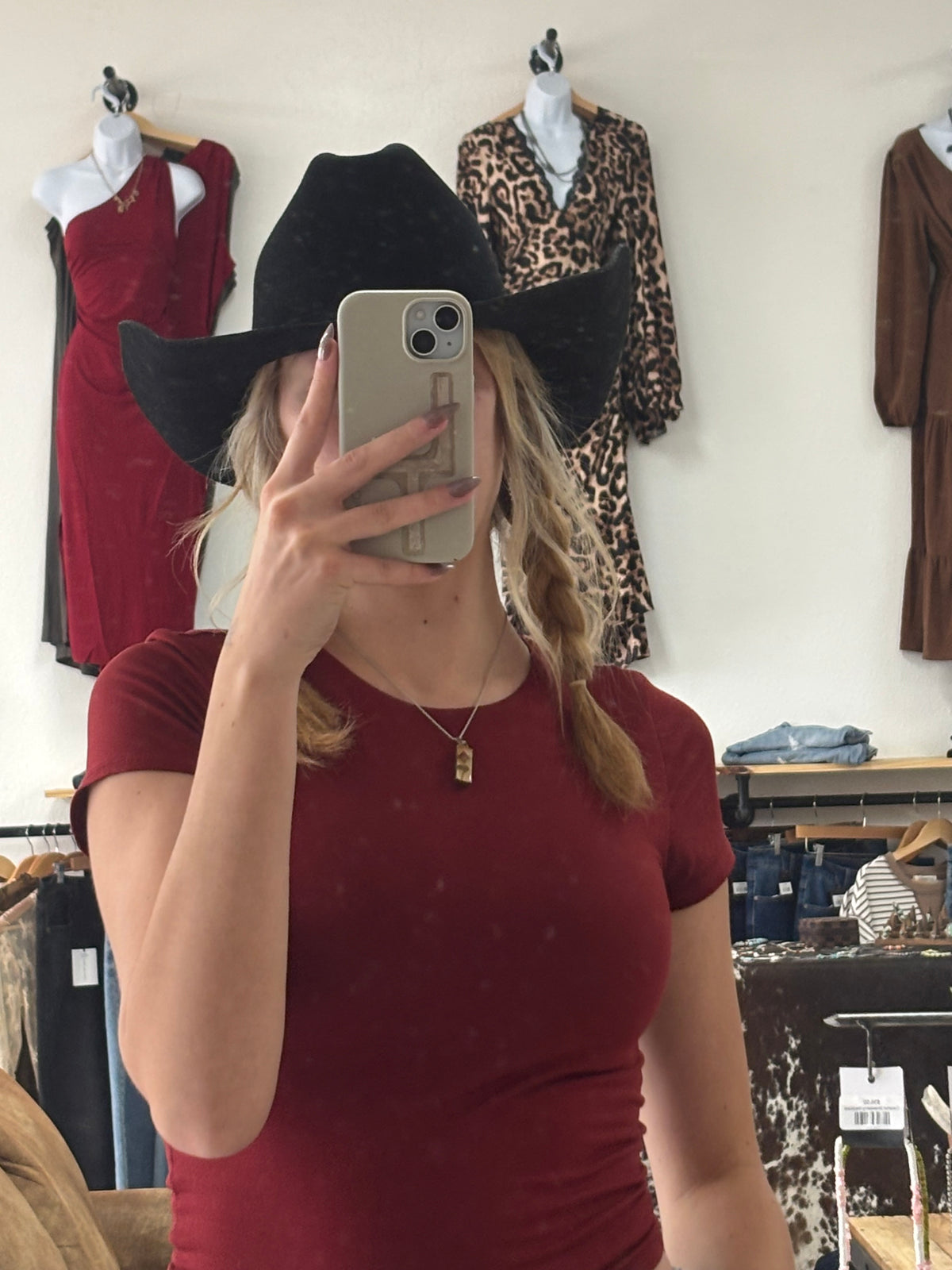 Black Felt Cowboy Hat