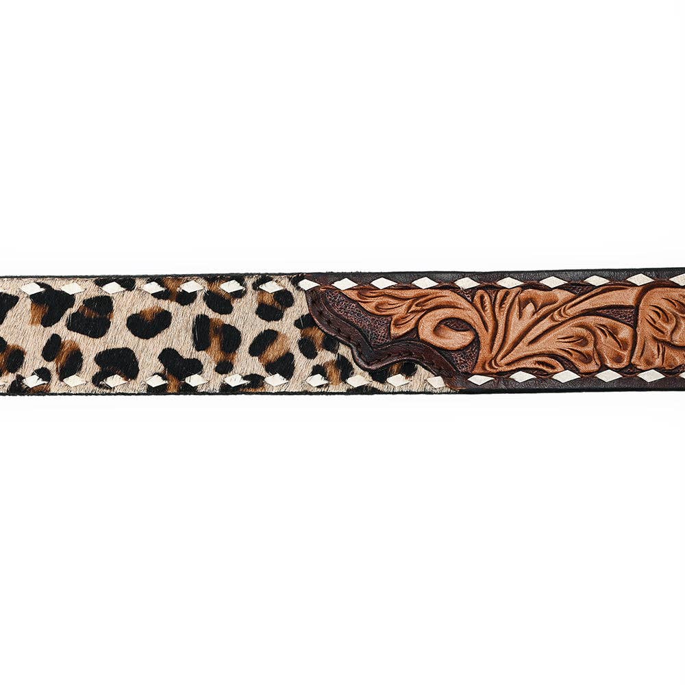 Leopard Print Hair-On & Tooled Leather