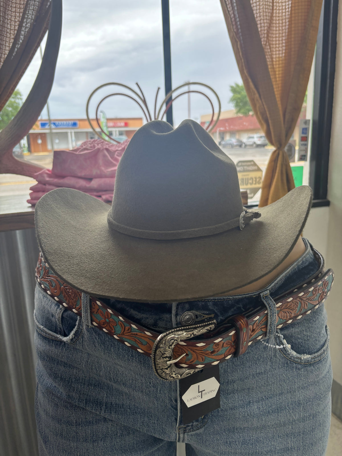 Green Felt Cowboy Hat