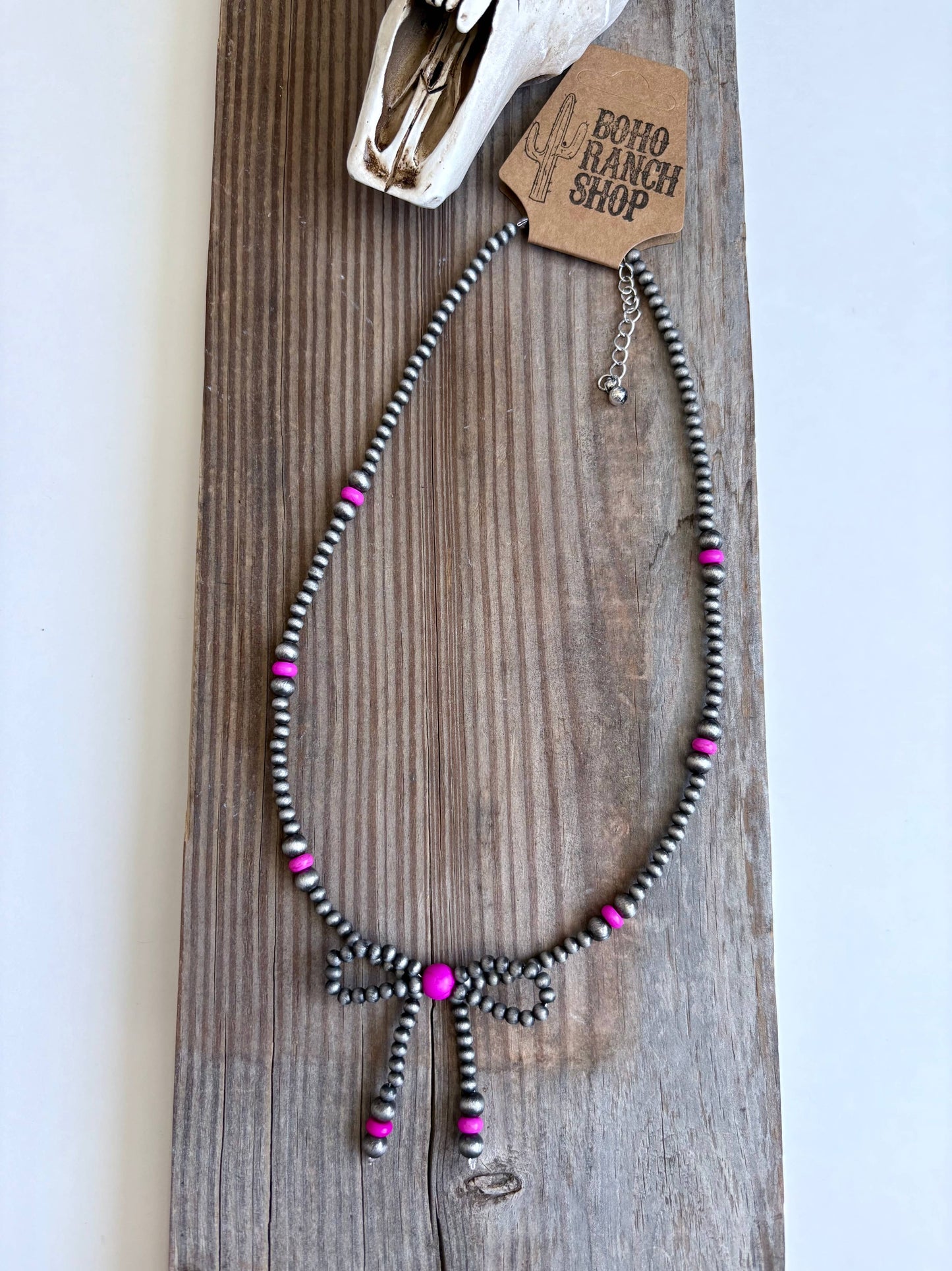 Navajo Bead Bow Necklace