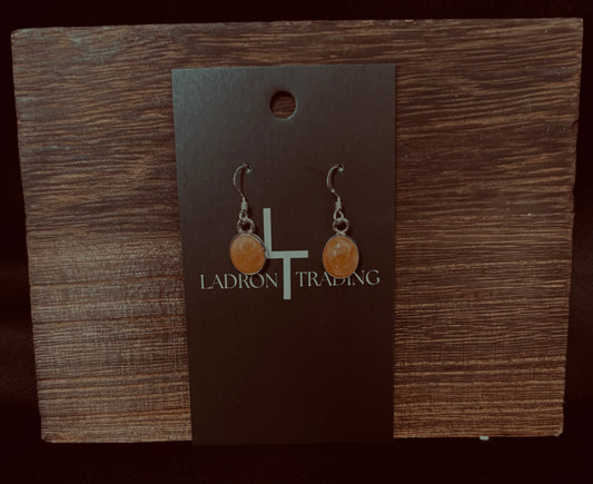 Orange Stone Earrings