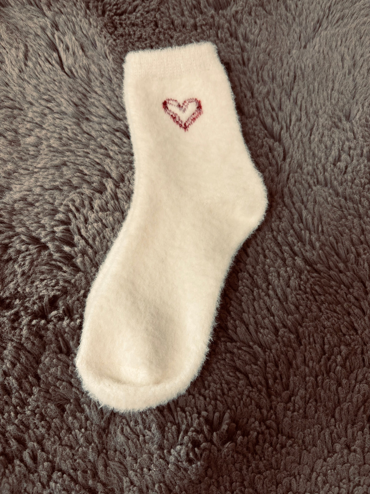 Valentines fuzzy socks