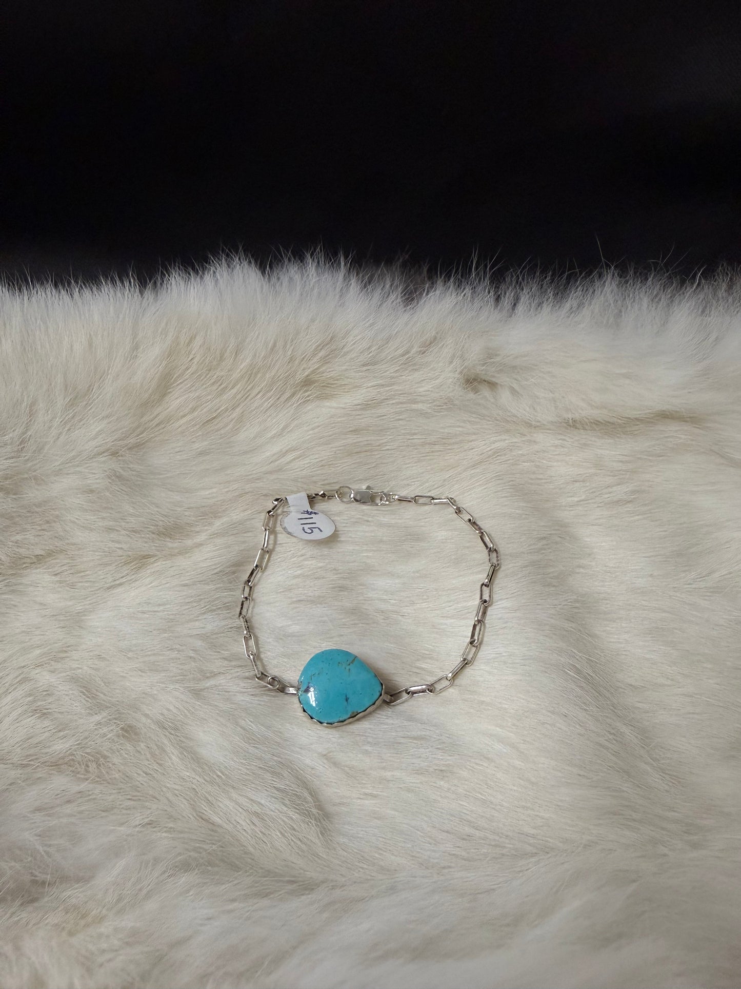 1 stone turquoise bracelet