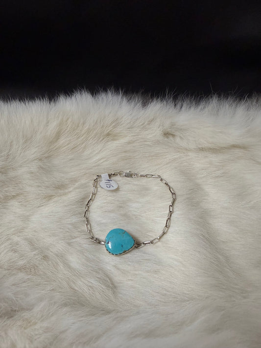 1 stone turquoise bracelet