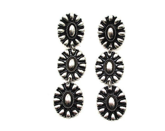 Oval Concho 3 Dangle