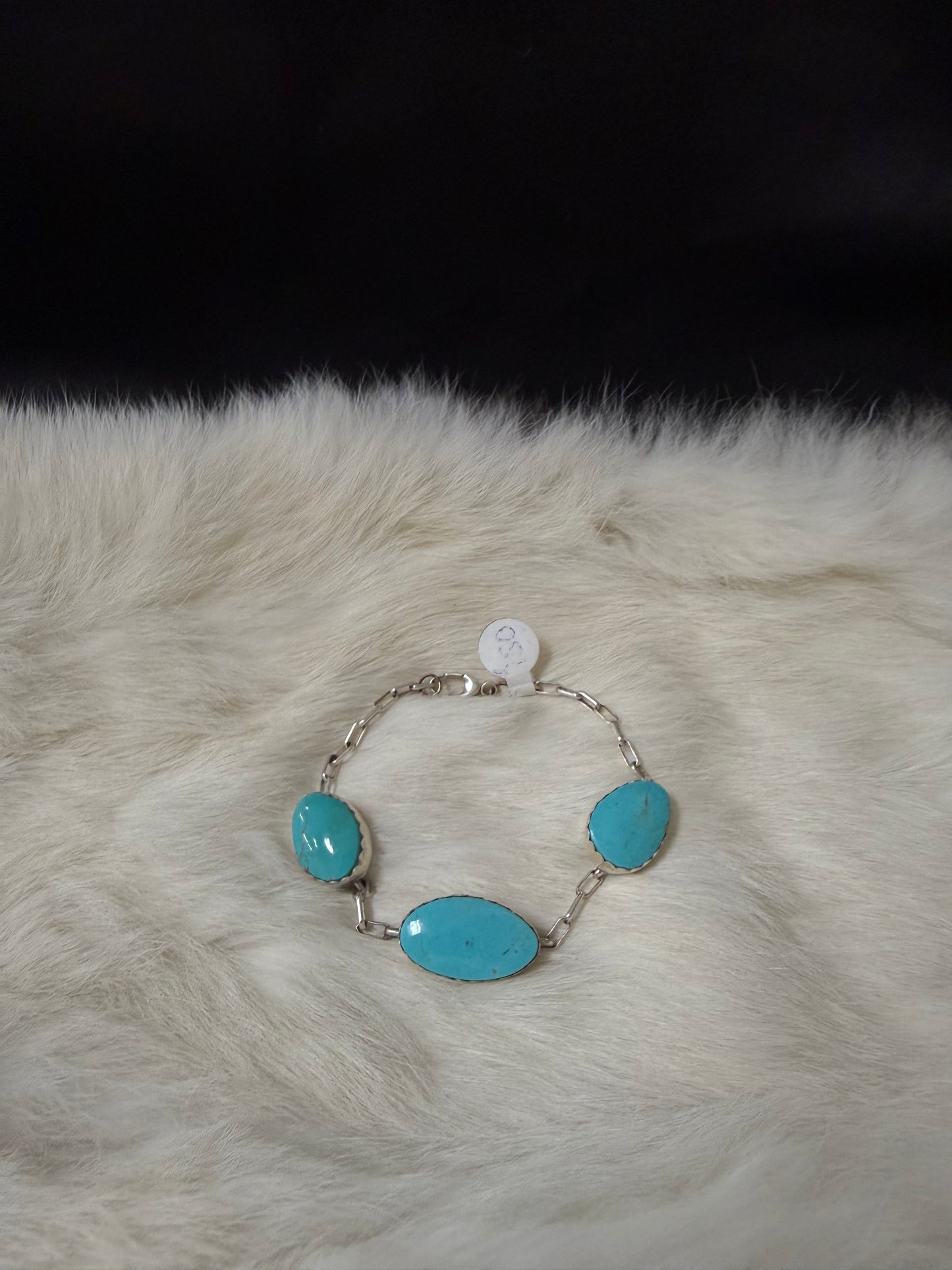 3 stone turquoise bracelet