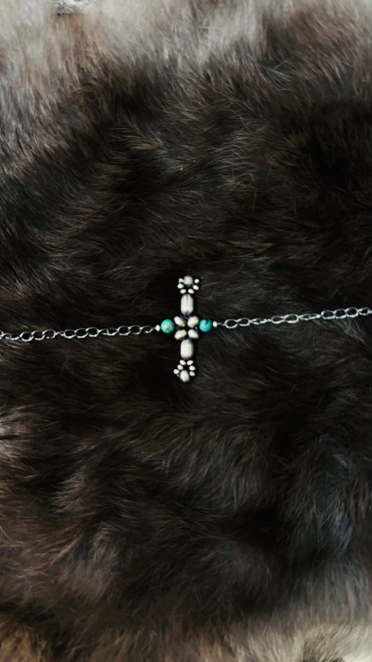 Silver Cross Bracelet