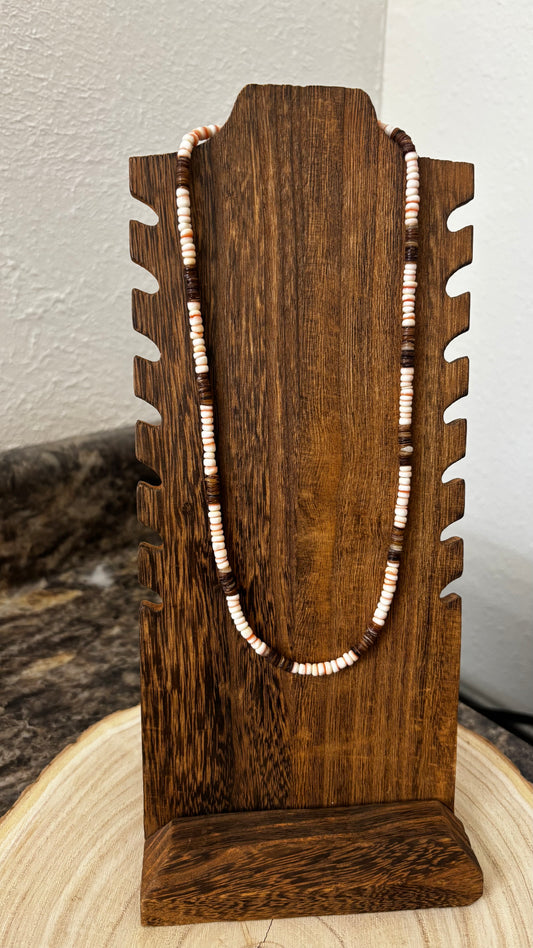 Shell beads with Pink conch