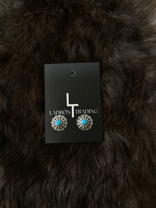 Turquoise Flower Earrings