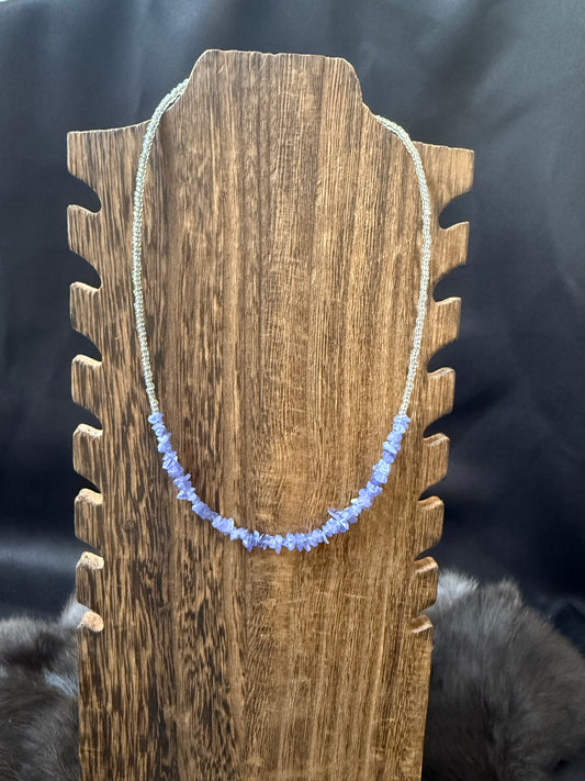 Lavender beaded necklace