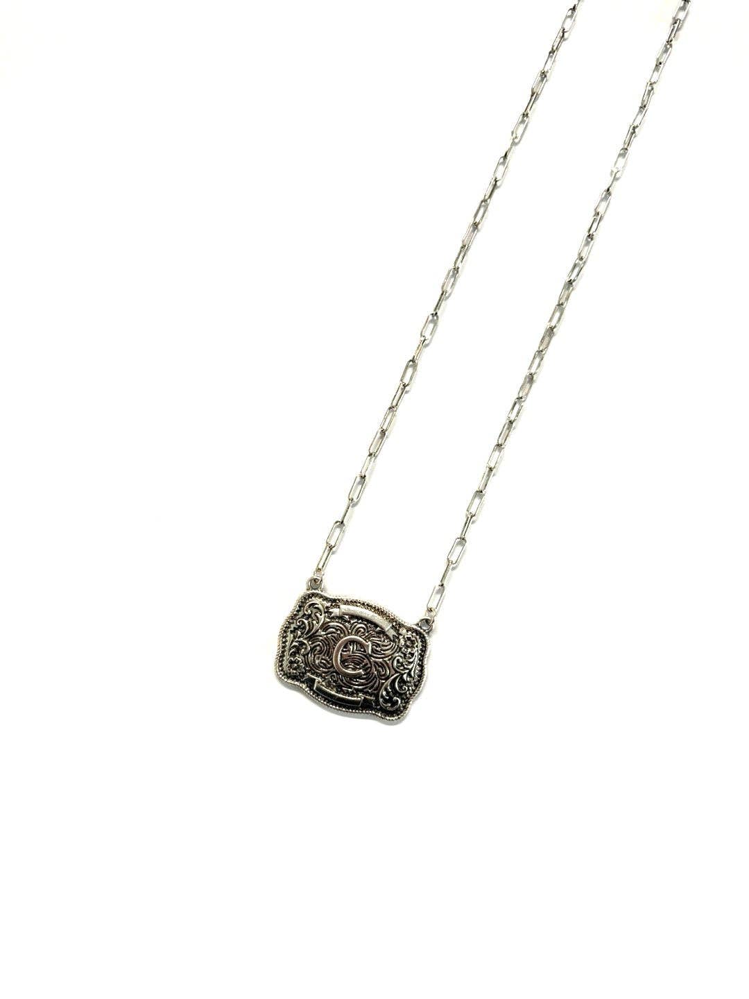 Belt Buckle Necklace