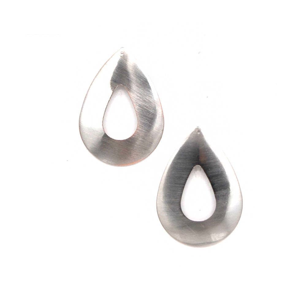 Silver teardrop earrings