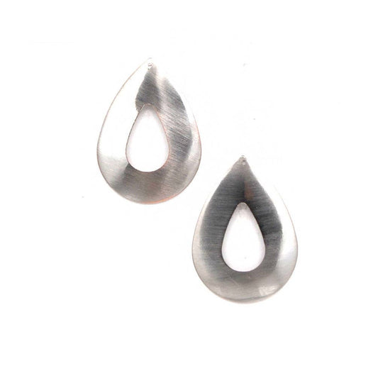 Silver teardrop earrings