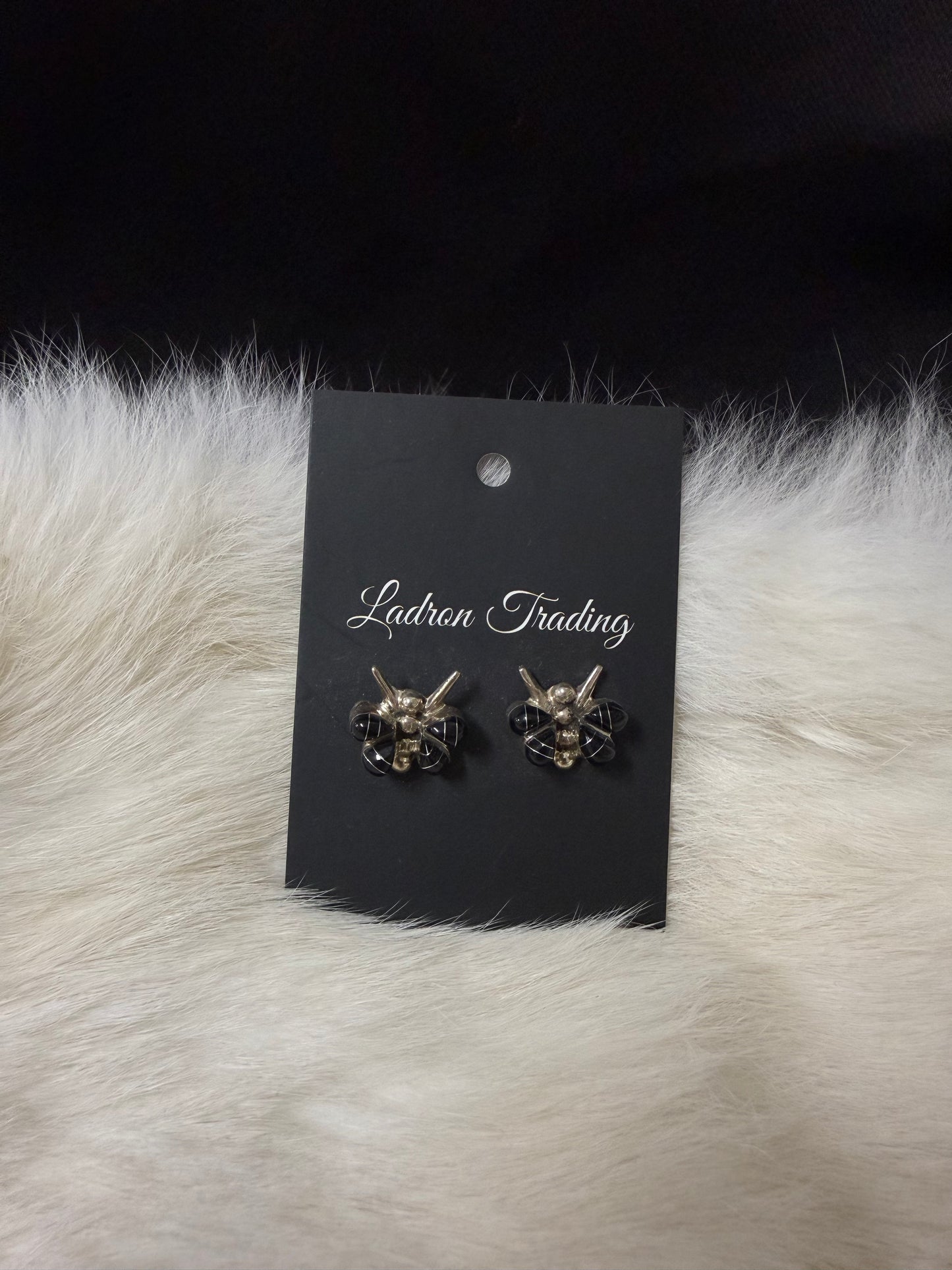 Butterfly stone earrings