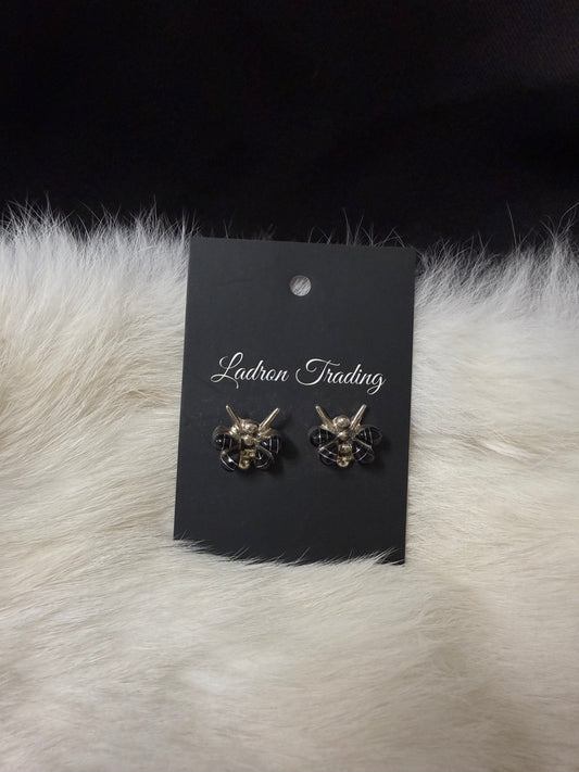 Butterfly stone earrings