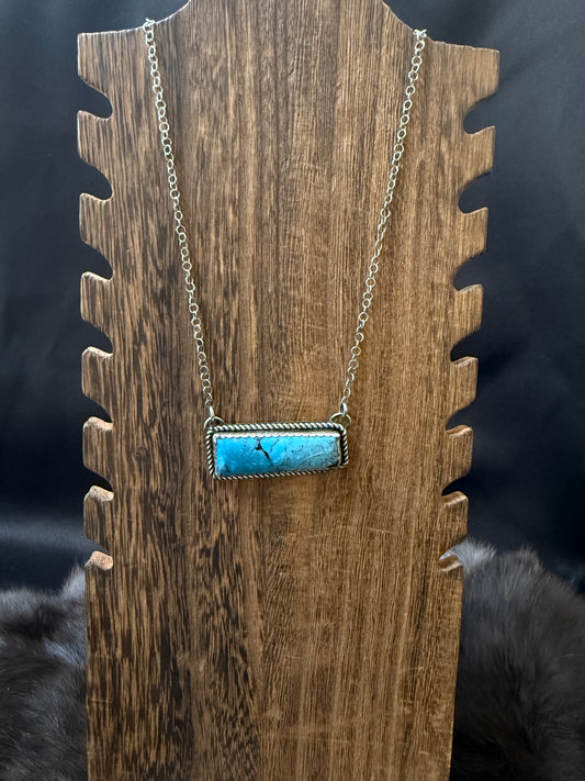Turquoise bar necklace