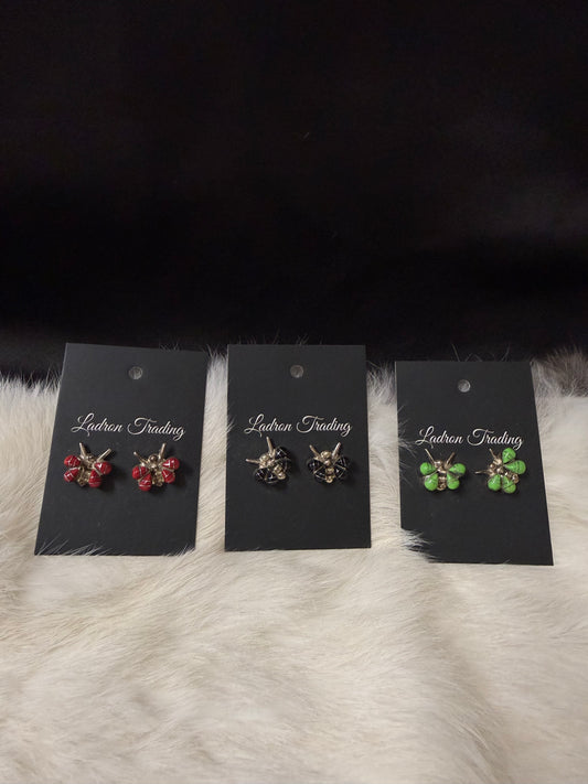 Butterfly stone earrings